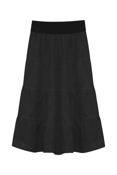 Girl's 4 Tiered Cotton Twill Mid-Calf Skirt – Baby'O Clothing Co.